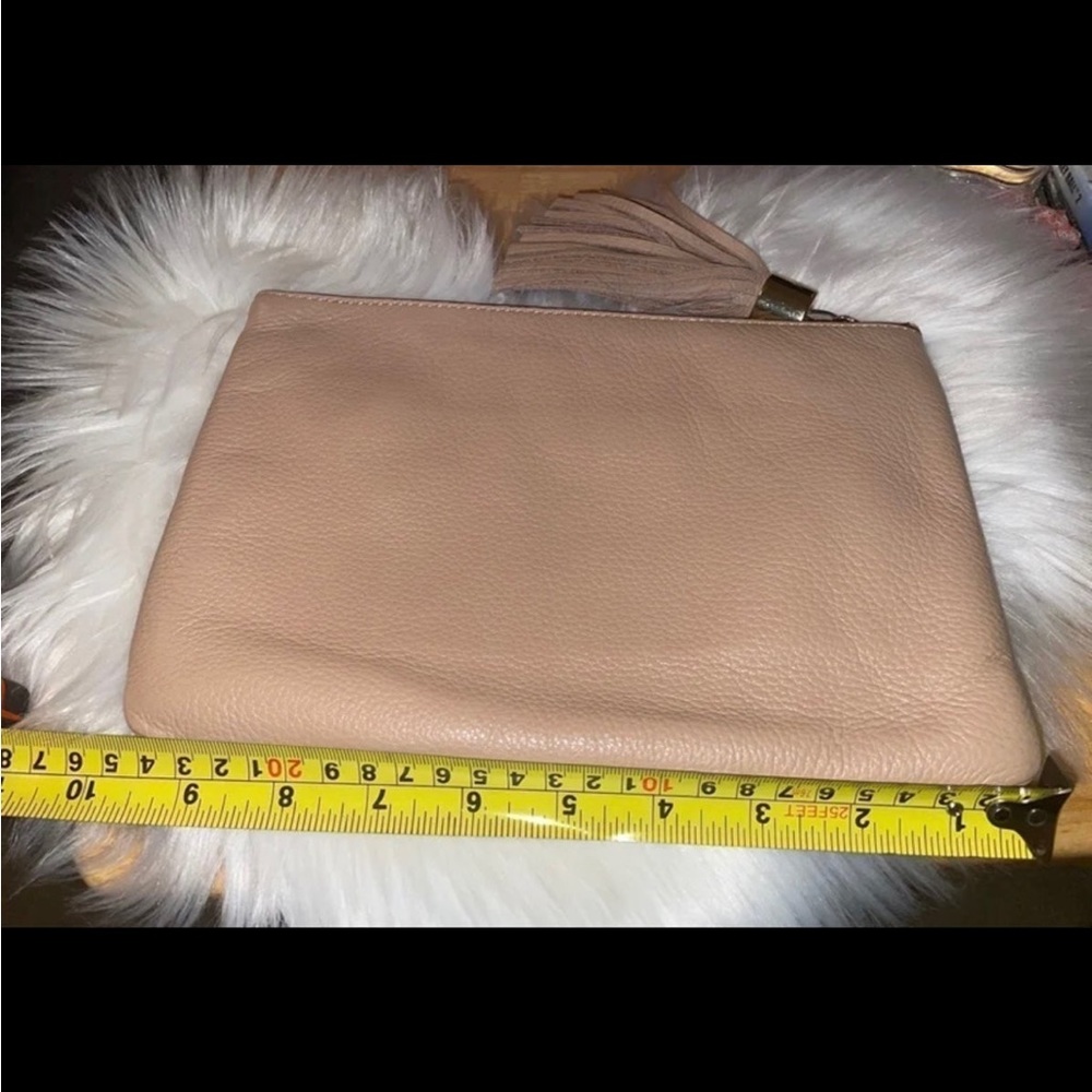 GLLIGot It Love It -leather Clutch W/ Tassel
Handbag Neutral Zip Top Pouch